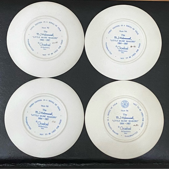 Lot of 4 Hummel Goebel Little Music Makers ‘84-‘87 Miniature Collectors' Plates - Picture 3 of 12